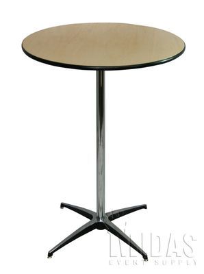 36 Round Cocktail Table x 42 Height