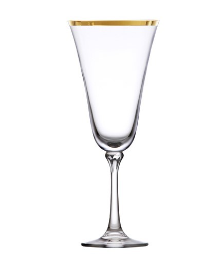 Triangular Wine Glass with Gold Rim for Sale – Black Whale Home