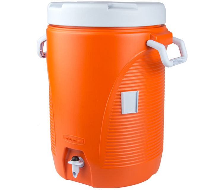 5 Gallon Orange Water Dispenser Cooler - Accel Event Rentals
